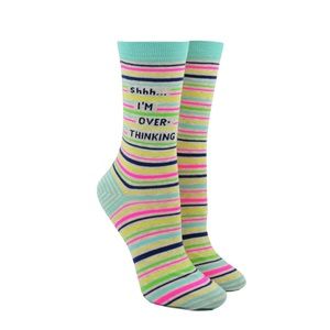 WOMEN'S SHH I'M OVERTHINKING SOCKS size 6-10